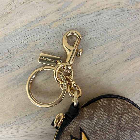 Coach x Jean Michel Basquiat Circular Coin Pouch In Signature Canvas, NWT - Picture 3 of 7